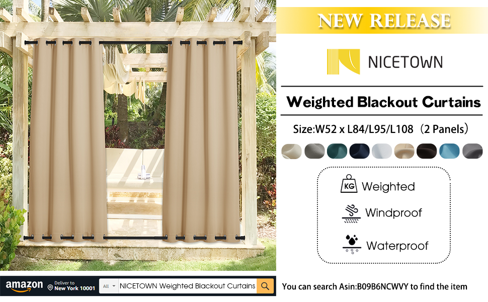 outdoor curtains pair