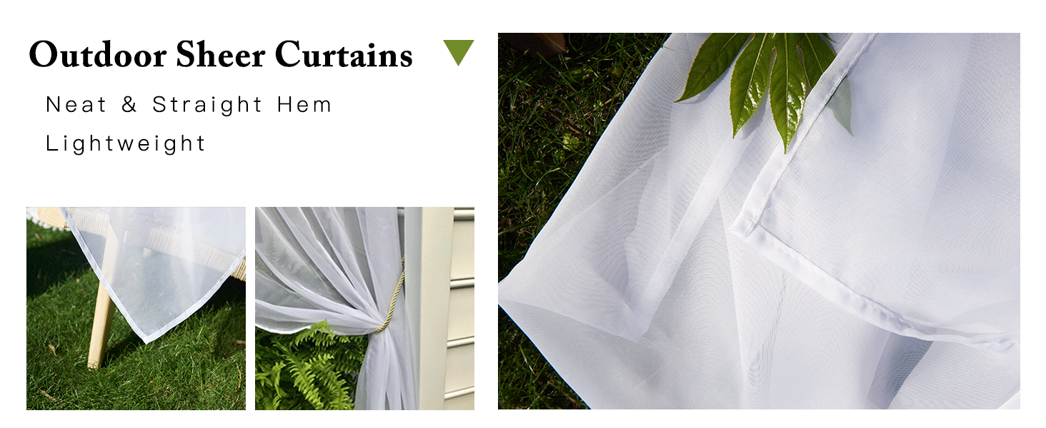 Outdoor sheer curtains